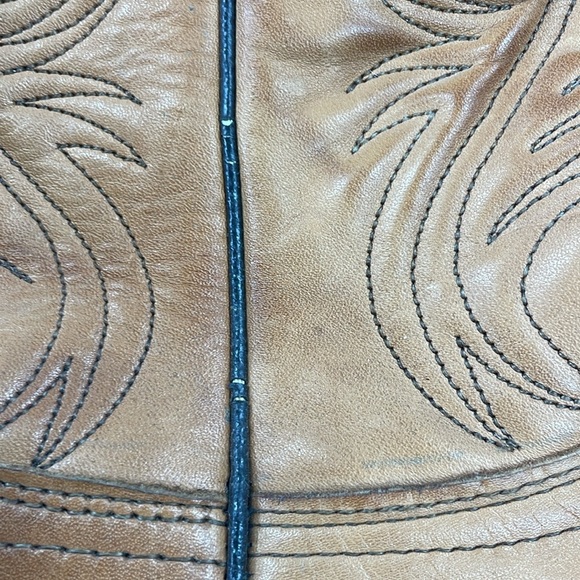 Abilene Womens Western Boots Leather Embroidered Pull On Boots in Brown Size 9.5 - Picture 14 of 14